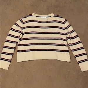 Cropped striped sweater